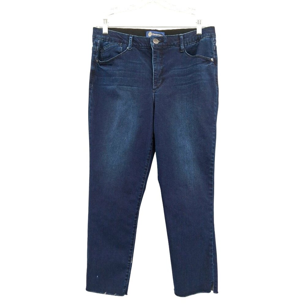 Democracy AB Solution High Rise Jeans Size 12 Vintage Skinny Crop Dark Wash
